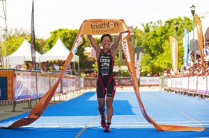 Ai Ueda of Japan wins the 2014 ITU World Cup Huatulco.