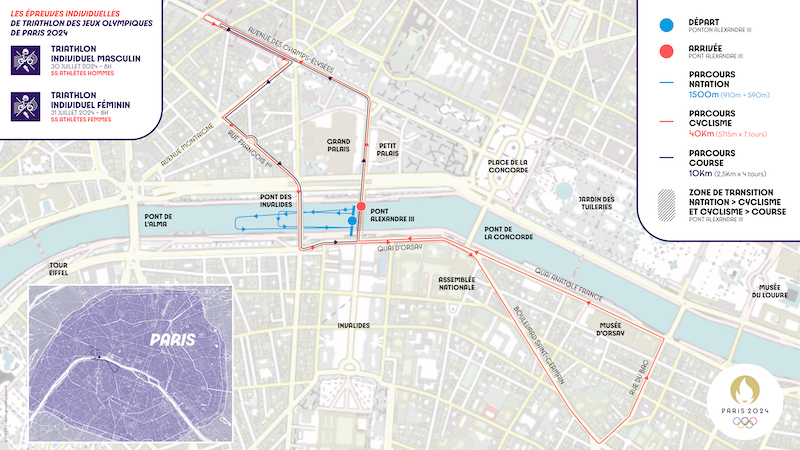 Parcours JO Paris 2024
